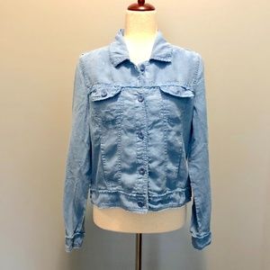 Tommy Bahama's classic linen raw edge jacket